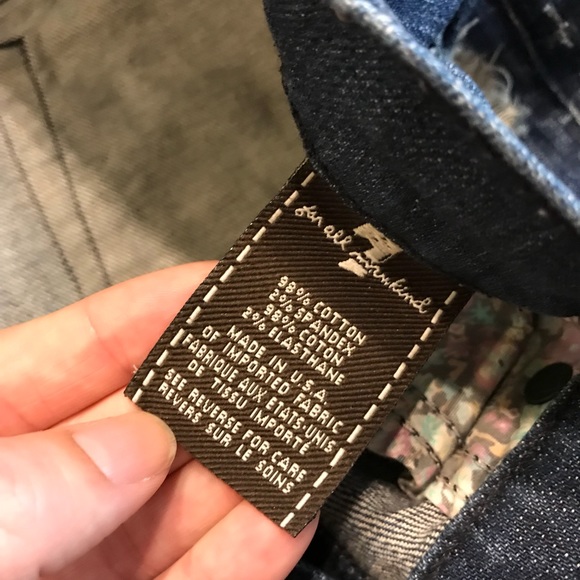 7FAM Roxanne Distressed Floral Patch Jeans - Picture 5 of 8